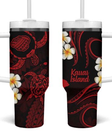Hawaii Kauai Islands Pacific Plumeria Custom Stanley Quencher 40Oz Stainless Steel Tumbler