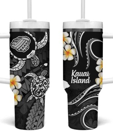 Hawaii Kauai Islands Pacific Plumeria Custom Stanley Quencher 40Oz Stainless Steel Tumbler