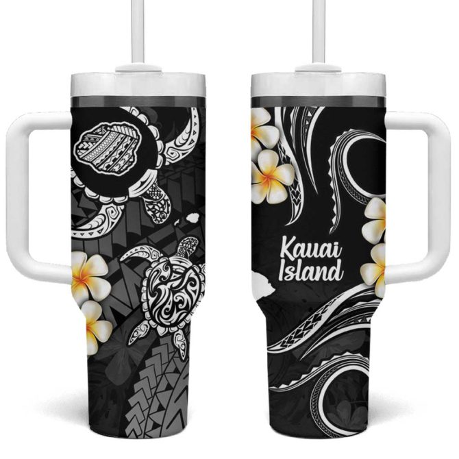 Hawaii Kauai Islands Pacific Plumeria Custom Stanley Quencher 40Oz Stainless Steel Tumbler