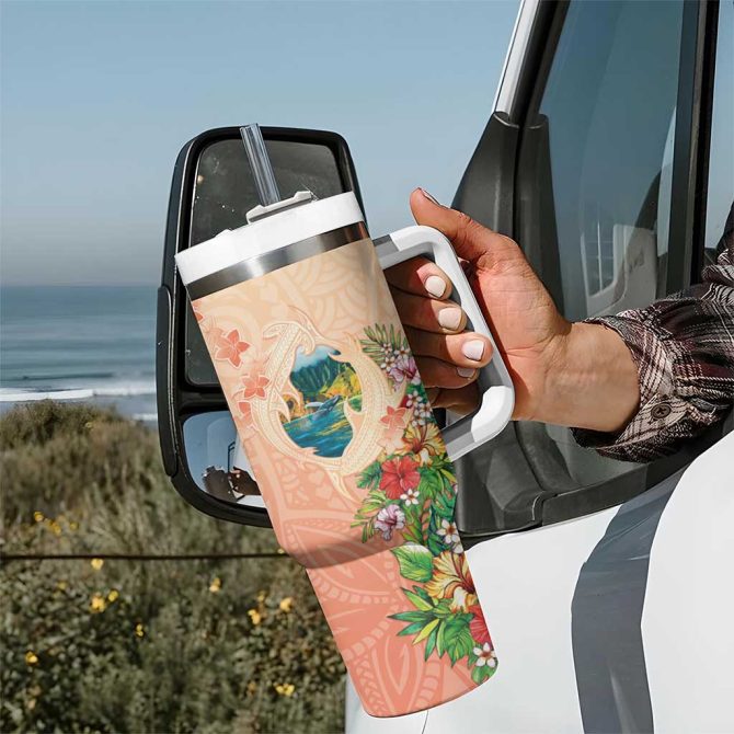 Hawaii Kauai Na Pali Coast Landscape Custom Stanley Quencher 40Oz Stainless Steel Tumbler With Handle - Image 7