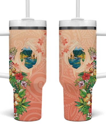 Hawaii Kauai Na Pali Coast Landscape Custom Stanley Quencher 40Oz Stainless Steel Tumbler With Handle