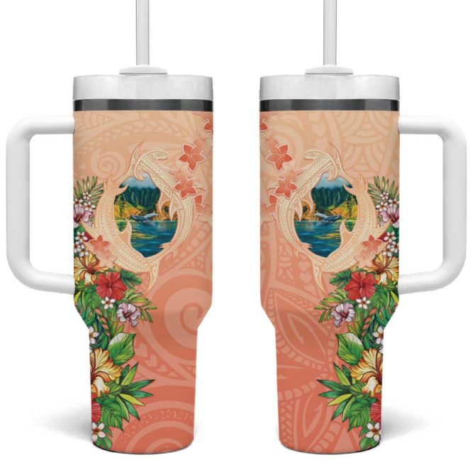 Hawaii Kauai Na Pali Coast Landscape Custom Stanley Quencher 40Oz Stainless Steel Tumbler With Handle