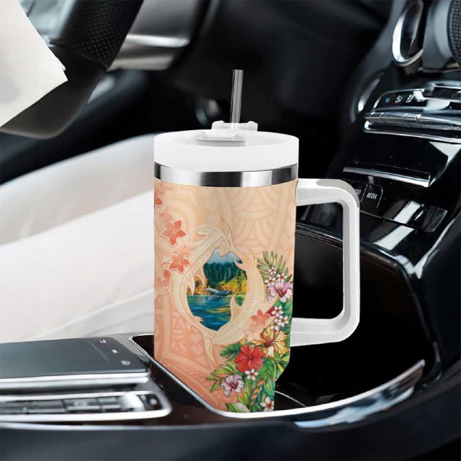 Hawaii Kauai Na Pali Coast Landscape Custom Stanley Quencher 40Oz Stainless Steel Tumbler With Handle - Image 8