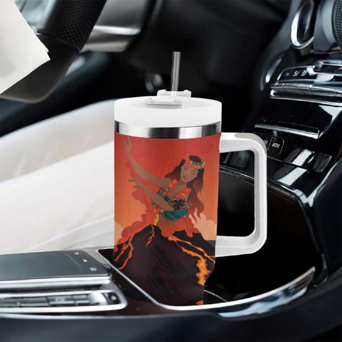 Hawaii Kilauea Volcano Pele Goddess Custom Stanley Quencher 40Oz Stainless Steel Tumbler With Handle - Image 8