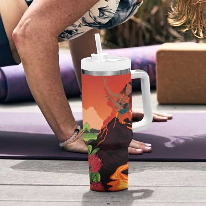 Hawaii Kilauea Volcano Pele Goddess Custom Stanley Quencher 40Oz Stainless Steel Tumbler With Handle - Image 6