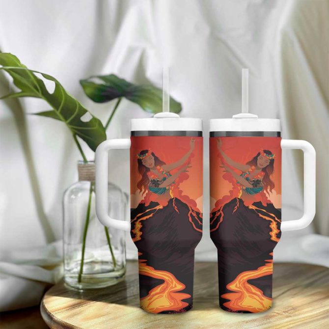 Hawaii Kilauea Volcano Pele Goddess Custom Stanley Quencher 40Oz Stainless Steel Tumbler With Handle - Image 9