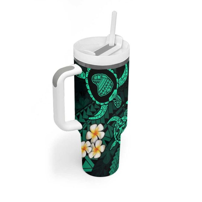 Hawaii Lanai Islands Pacific Plumeria Custom Stanley Quencher 40Oz Stainless Steel Tumbler - Image 2