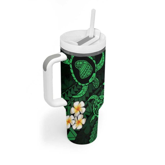 Hawaii Lanai Islands Pacific Plumeria Custom Stanley Quencher 40Oz Stainless Steel Tumbler - Image 2