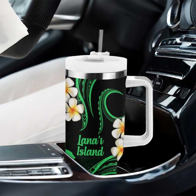 Hawaii Lanai Islands Pacific Plumeria Custom Stanley Quencher 40Oz Stainless Steel Tumbler - Image 8