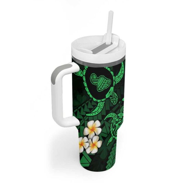 Hawaii Maui Islands Pacific Plumeria Custom Stanley Quencher 40Oz Stainless Steel Tumbler - Image 2