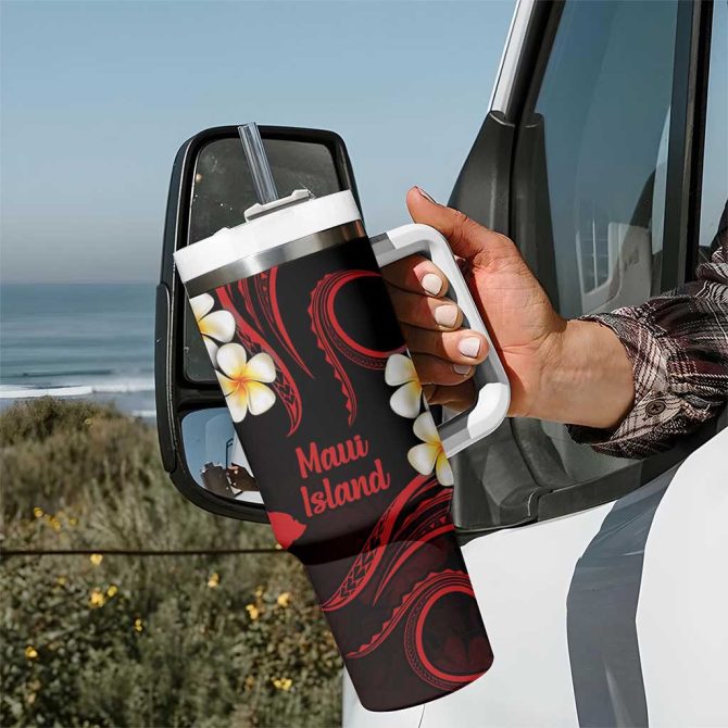 Hawaii Maui Islands Pacific Plumeria Custom Stanley Quencher 40Oz Stainless Steel Tumbler - Image 6
