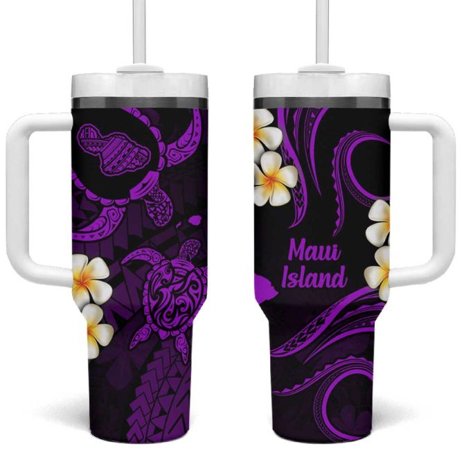 Hawaii Maui Islands Pacific Plumeria Custom Stanley Quencher 40Oz Stainless Steel Tumbler
