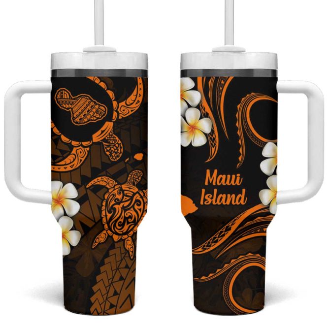 Hawaii Maui Islands Pacific Plumeria Custom Stanley Quencher 40Oz Stainless Steel Tumbler