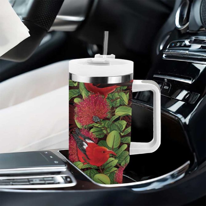 Hawaii Mele Kalikimaka Kakau Custom Stanley Quencher 40Oz Stainless Steel Tumbler With Handle - Image 8