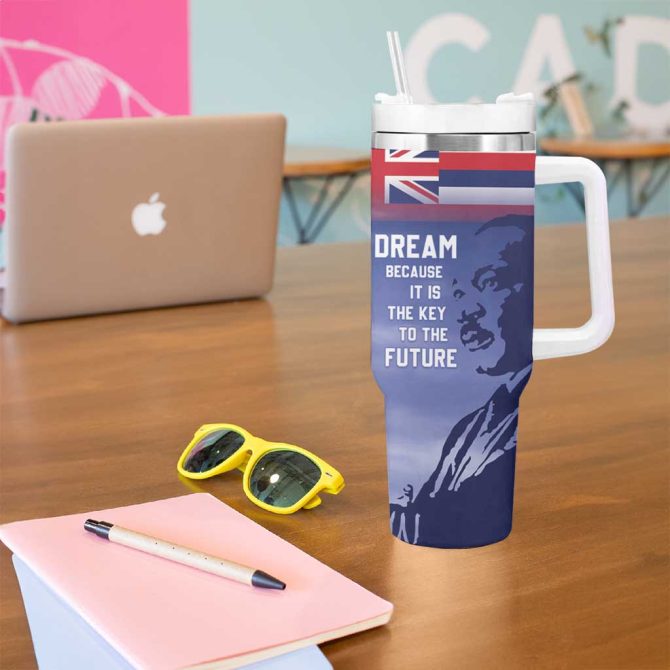 Hawaii Mlk Day Custom Stanley Quencher 40Oz Stainless Steel Tumbler With Handle - Image 5