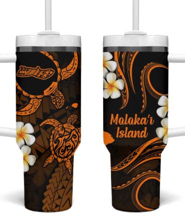 Hawaii Molokai Islands Pacific Plumeria Custom Stanley Quencher 40Oz Stainless Steel Tumbler