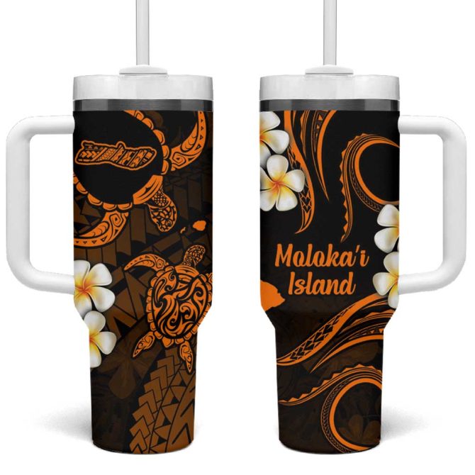 Hawaii Molokai Islands Pacific Plumeria Custom Stanley Quencher 40Oz Stainless Steel Tumbler