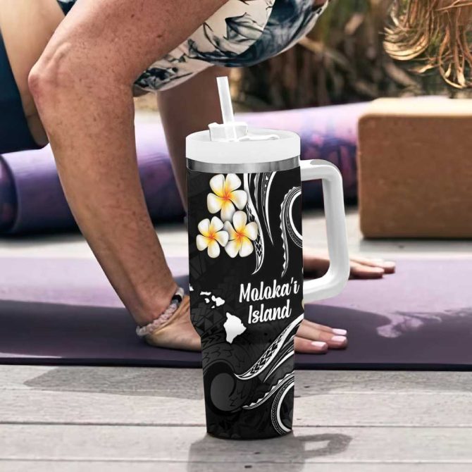 Hawaii Molokai Islands Pacific Plumeria Custom Stanley Quencher 40Oz Stainless Steel Tumbler - Image 6
