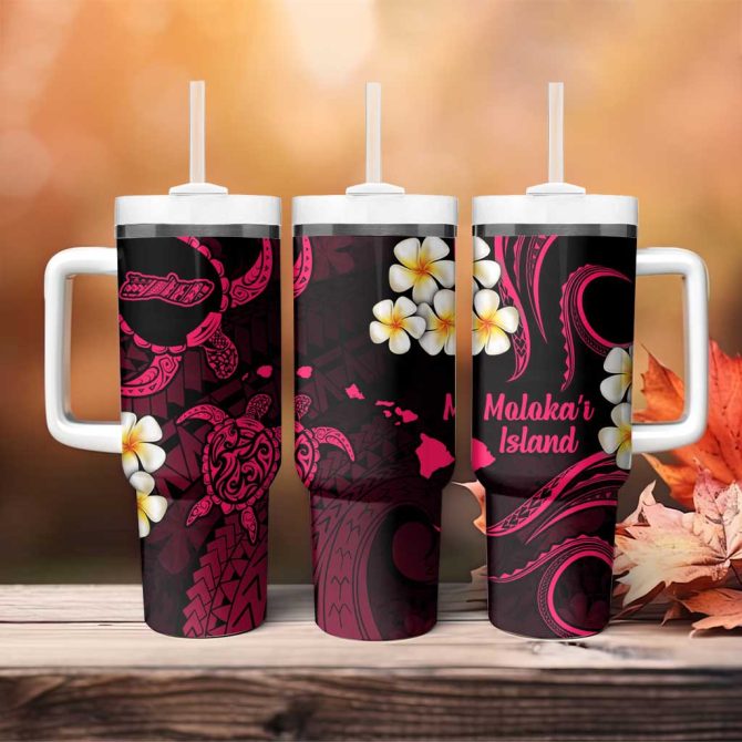 Hawaii Molokai Islands Pacific Plumeria Custom Stanley Quencher 40Oz Stainless Steel Tumbler - Image 4