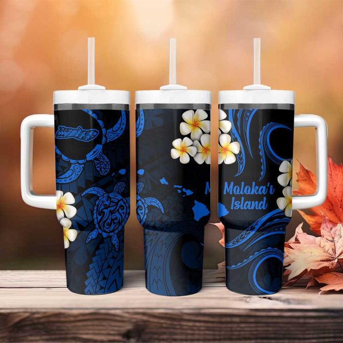 Hawaii Molokai Islands Pacific Plumeria Custom Stanley Quencher 40Oz Stainless Steel Tumbler - Image 4
