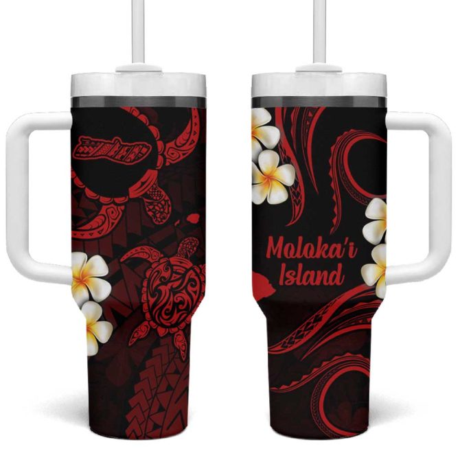 Hawaii Molokai Islands Pacific Plumeria Custom Stanley Quencher 40Oz Stainless Steel Tumbler