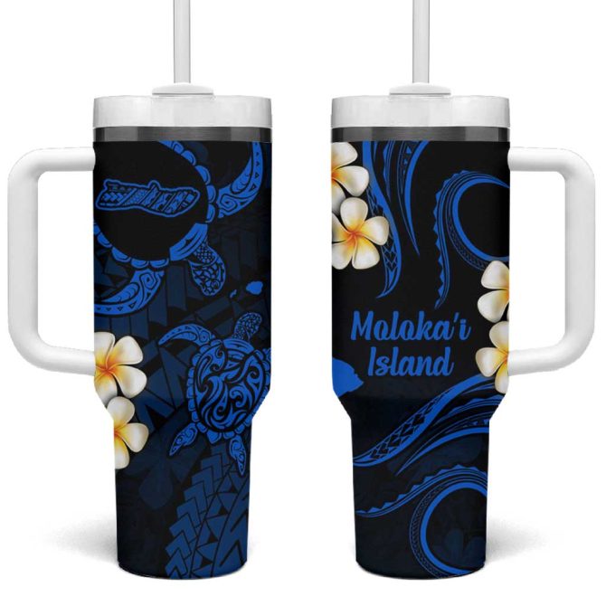 Hawaii Molokai Islands Pacific Plumeria Custom Stanley Quencher 40Oz Stainless Steel Tumbler
