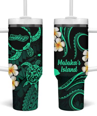 Hawaii Molokai Islands Pacific Plumeria Custom Stanley Quencher 40Oz Stainless Steel Tumbler