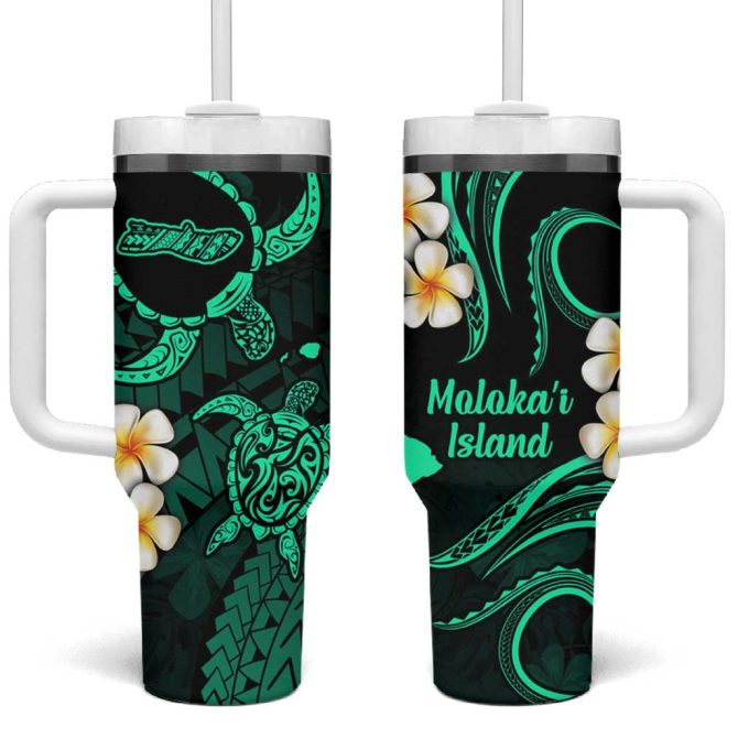 Hawaii Molokai Islands Pacific Plumeria Custom Stanley Quencher 40Oz Stainless Steel Tumbler