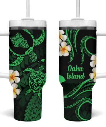 Hawaii Oahu Islands Pacific Plumeria Custom Stanley Quencher 40Oz Stainless Steel Tumbler