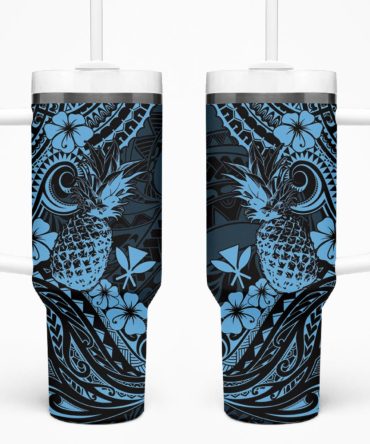 Hawaii Pineapple And Flowercustom Stanley Quencher 40Oz Stainless Steel Tumbler