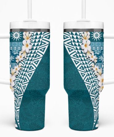 Hawaii Plumeria Flowers Custom Stanley Quencher 40Oz Stainless Steel Tumbler