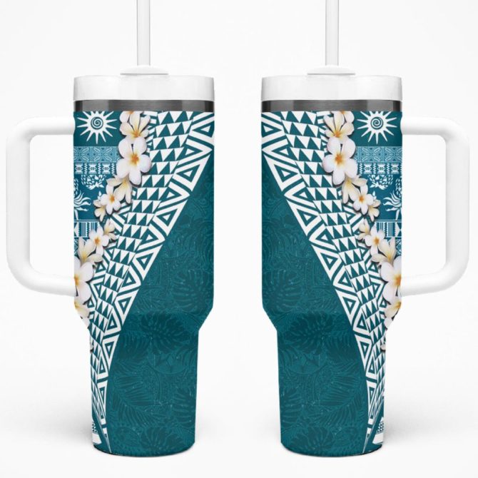 Hawaii Plumeria Flowers Custom Stanley Quencher 40Oz Stainless Steel Tumbler