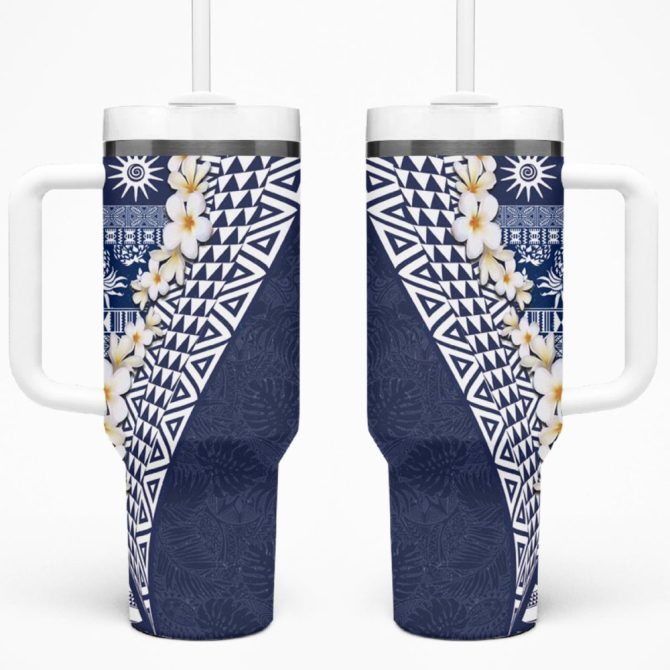 Hawaii Plumeria Flowers Custom Stanley Quencher 40Oz Stainless Steel Tumbler