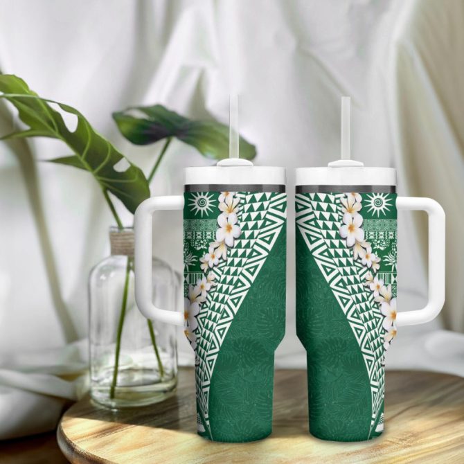 Hawaii Plumeria Flowers Custom Stanley Quencher 40Oz Stainless Steel Tumbler - Image 10
