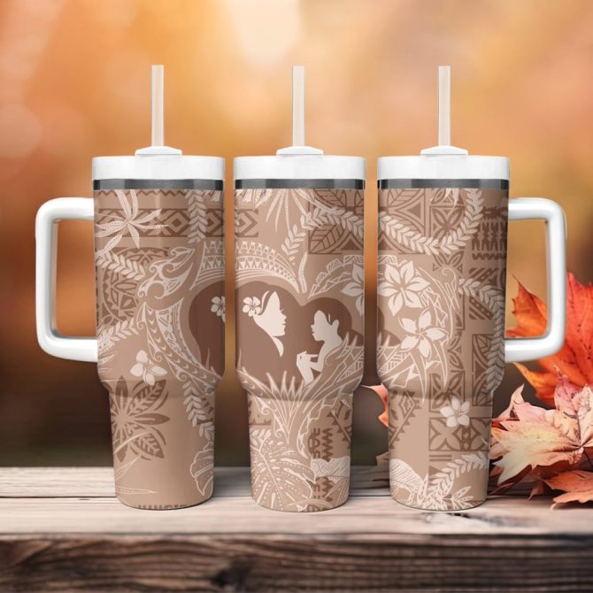 Hawaii Plumeria Flowers Custom Stanley Quencher 40Oz Stainless Steel Tumbler - Image 5