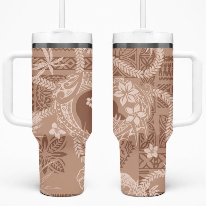 Hawaii Plumeria Flowers Custom Stanley Quencher 40Oz Stainless Steel Tumbler
