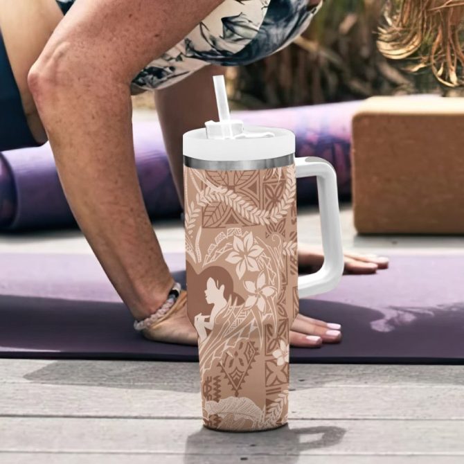 Hawaii Plumeria Flowers Custom Stanley Quencher 40Oz Stainless Steel Tumbler - Image 7