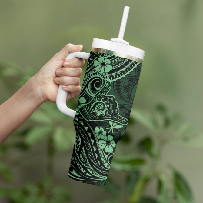 Hawaii Shaka Sign Custom Stanley Quencher 40Oz Stainless Steel Tumbler - Image 4