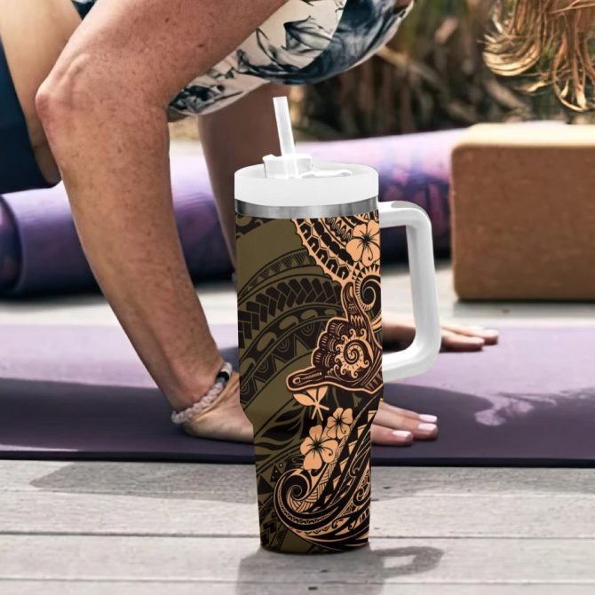 Hawaii Shaka Sign Custom Stanley Quencher 40Oz Stainless Steel Tumbler - Image 7