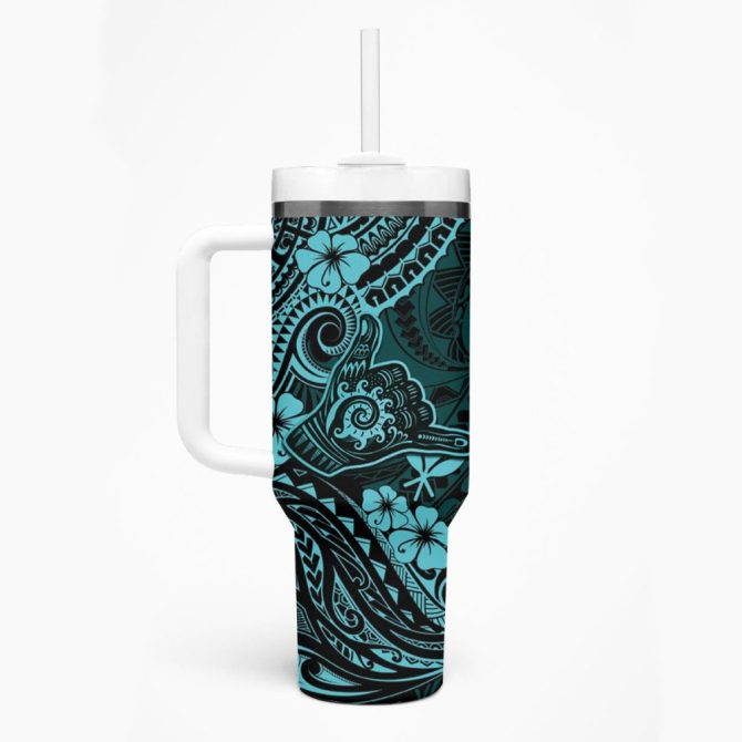 Hawaii Shaka Sign Custom Stanley Quencher 40Oz Stainless Steel Tumbler - Image 2