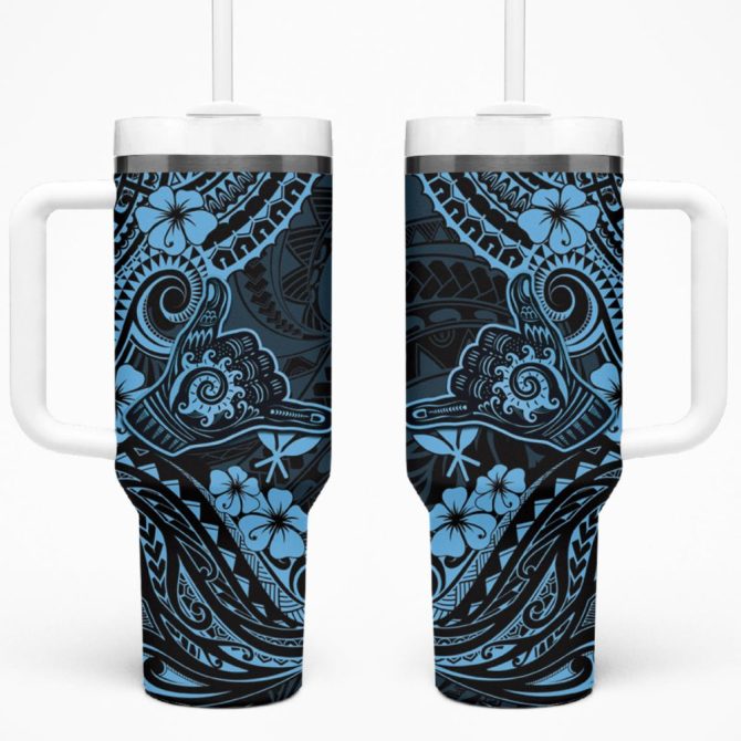 Hawaii Shaka Sign Custom Stanley Quencher 40Oz Stainless Steel Tumbler