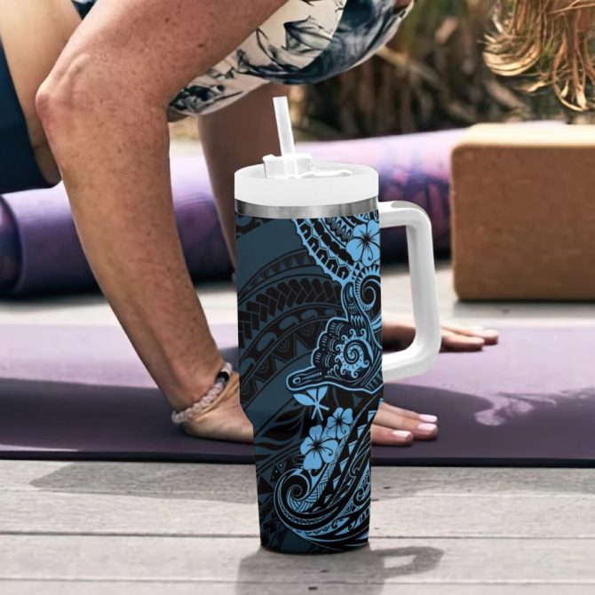 Hawaii Shaka Sign Custom Stanley Quencher 40Oz Stainless Steel Tumbler - Image 7