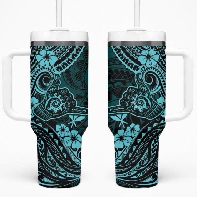Hawaii Shaka Sign Custom Stanley Quencher 40Oz Stainless Steel Tumbler