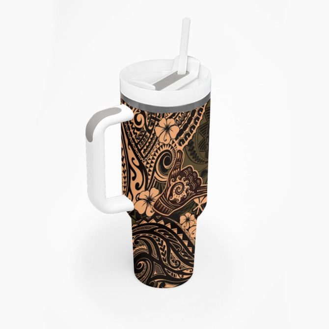 Hawaii Shaka Sign Custom Stanley Quencher 40Oz Stainless Steel Tumbler - Image 3