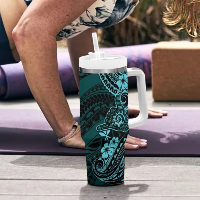 Hawaii Shaka Sign Custom Stanley Quencher 40Oz Stainless Steel Tumbler - Image 7