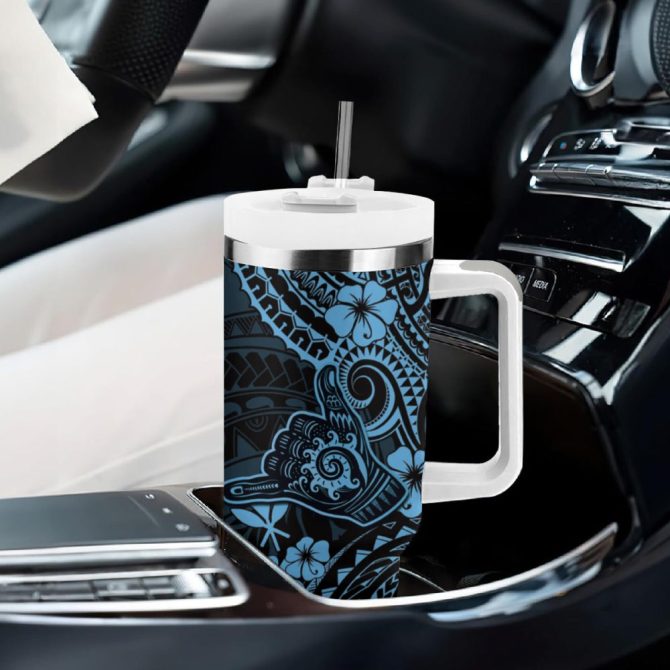 Hawaii Shaka Sign Custom Stanley Quencher 40Oz Stainless Steel Tumbler - Image 9