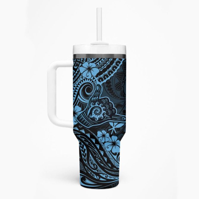 Hawaii Shaka Sign Custom Stanley Quencher 40Oz Stainless Steel Tumbler - Image 2