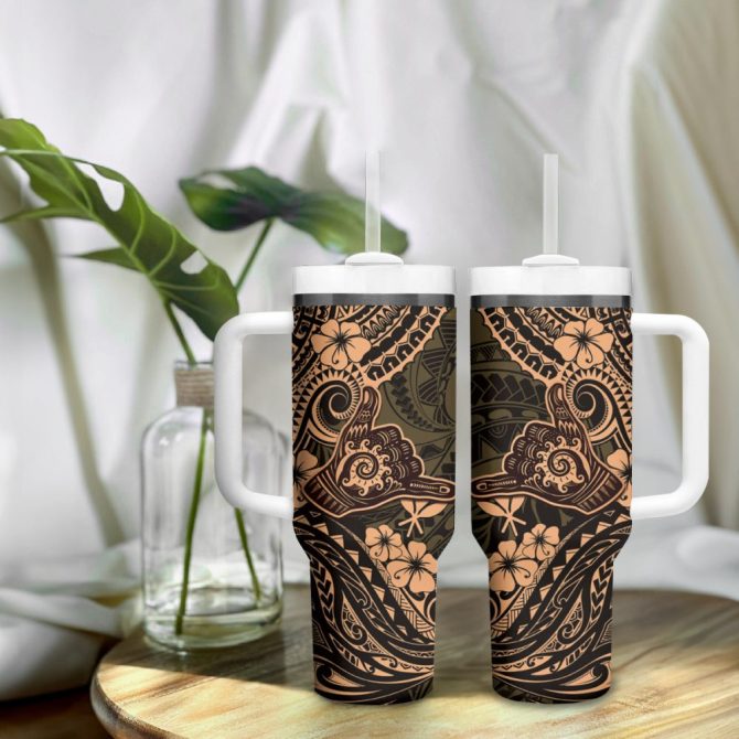 Hawaii Shaka Sign Custom Stanley Quencher 40Oz Stainless Steel Tumbler - Image 10