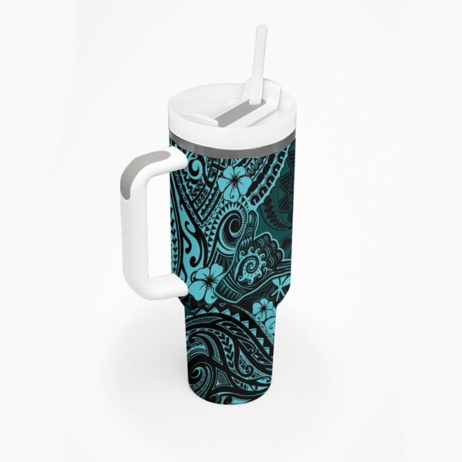 Hawaii Shaka Sign Custom Stanley Quencher 40Oz Stainless Steel Tumbler - Image 3