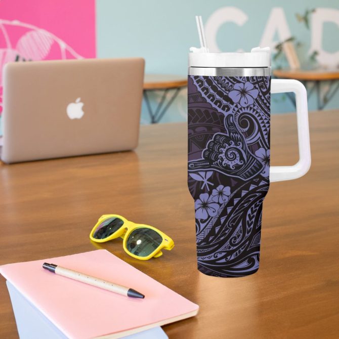 Hawaii Shaka Sign Custom Stanley Quencher 40Oz Stainless Steel Tumbler - Image 6